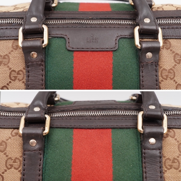 ❌️❌️SOLD❌️❌️CC69 💖 GUCCI GG Monogram Vintage Web Boston - Picture 7 of 15
